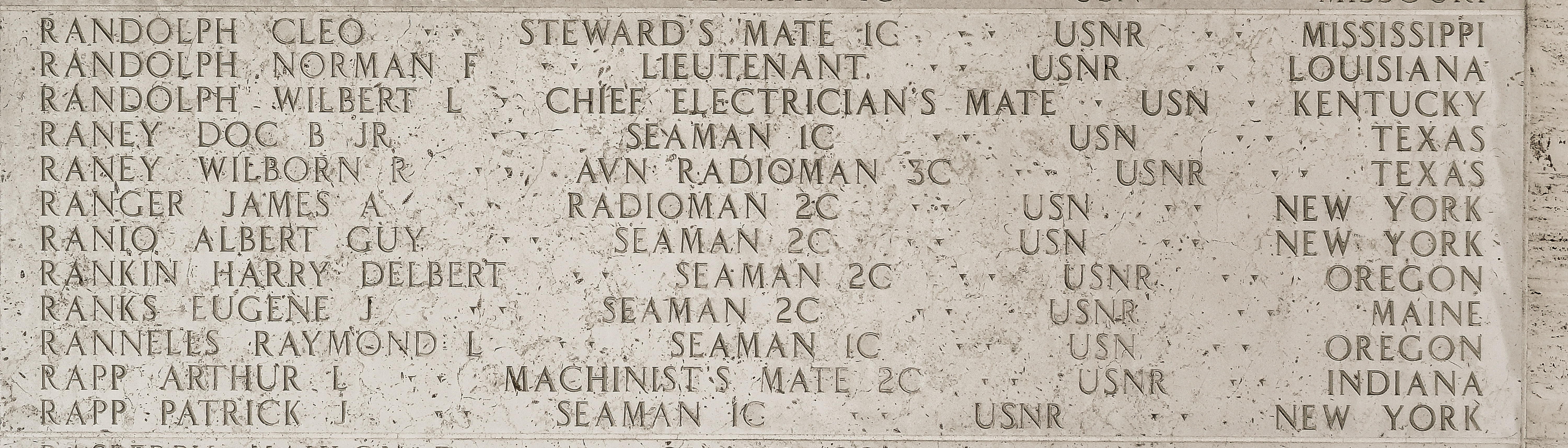 Wilbert L. Randolph, Chief Electrician's Mate